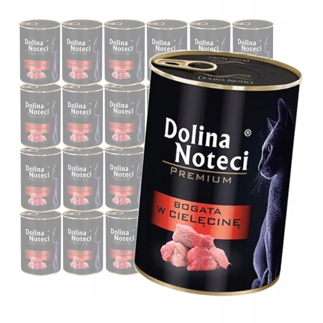 Dolina Noteci 24x400G Bohaté Na Telecí Maso Mokré Krmivo Pro Kočky