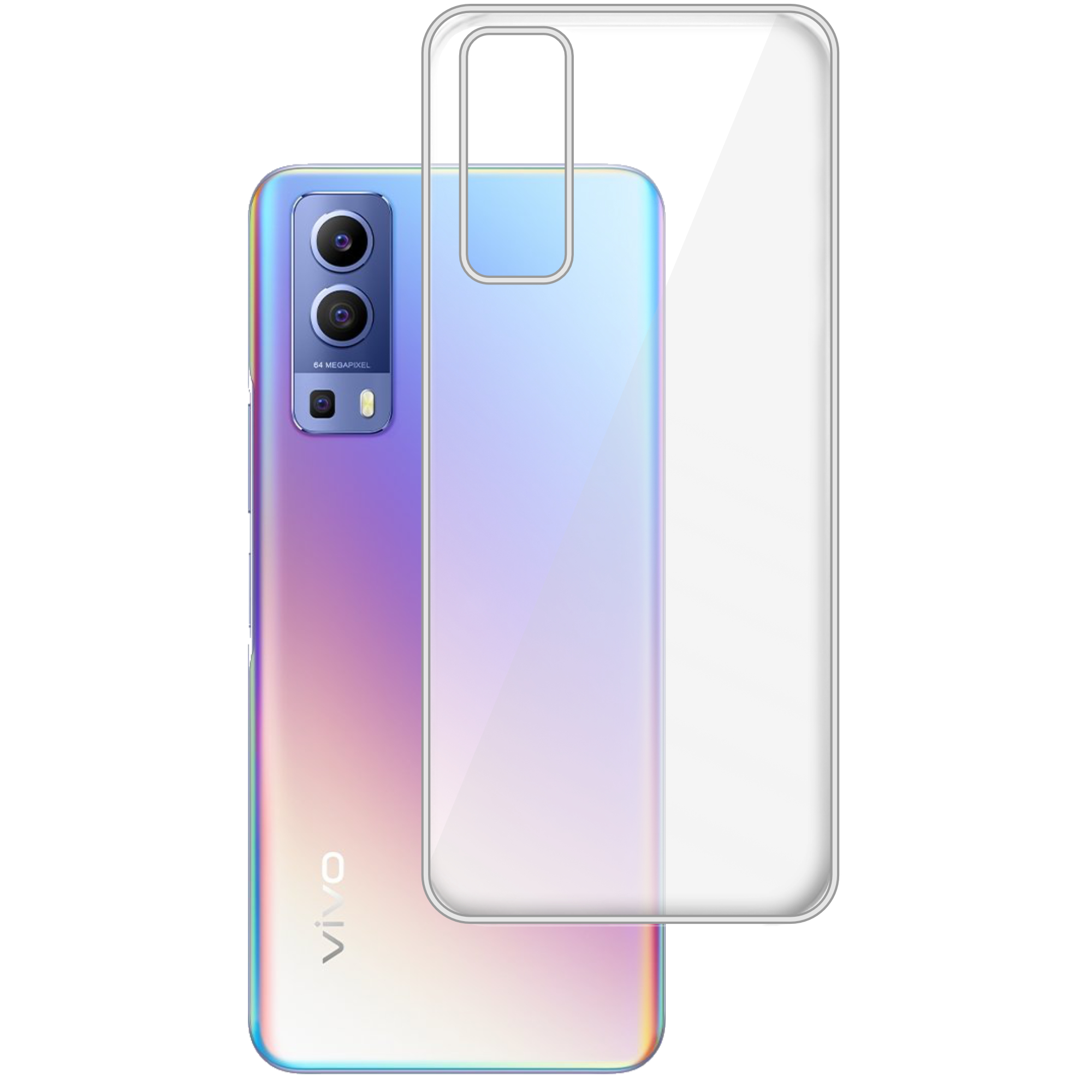 

Etui do Vivo Y72 5G gumowe Slim Clear View
