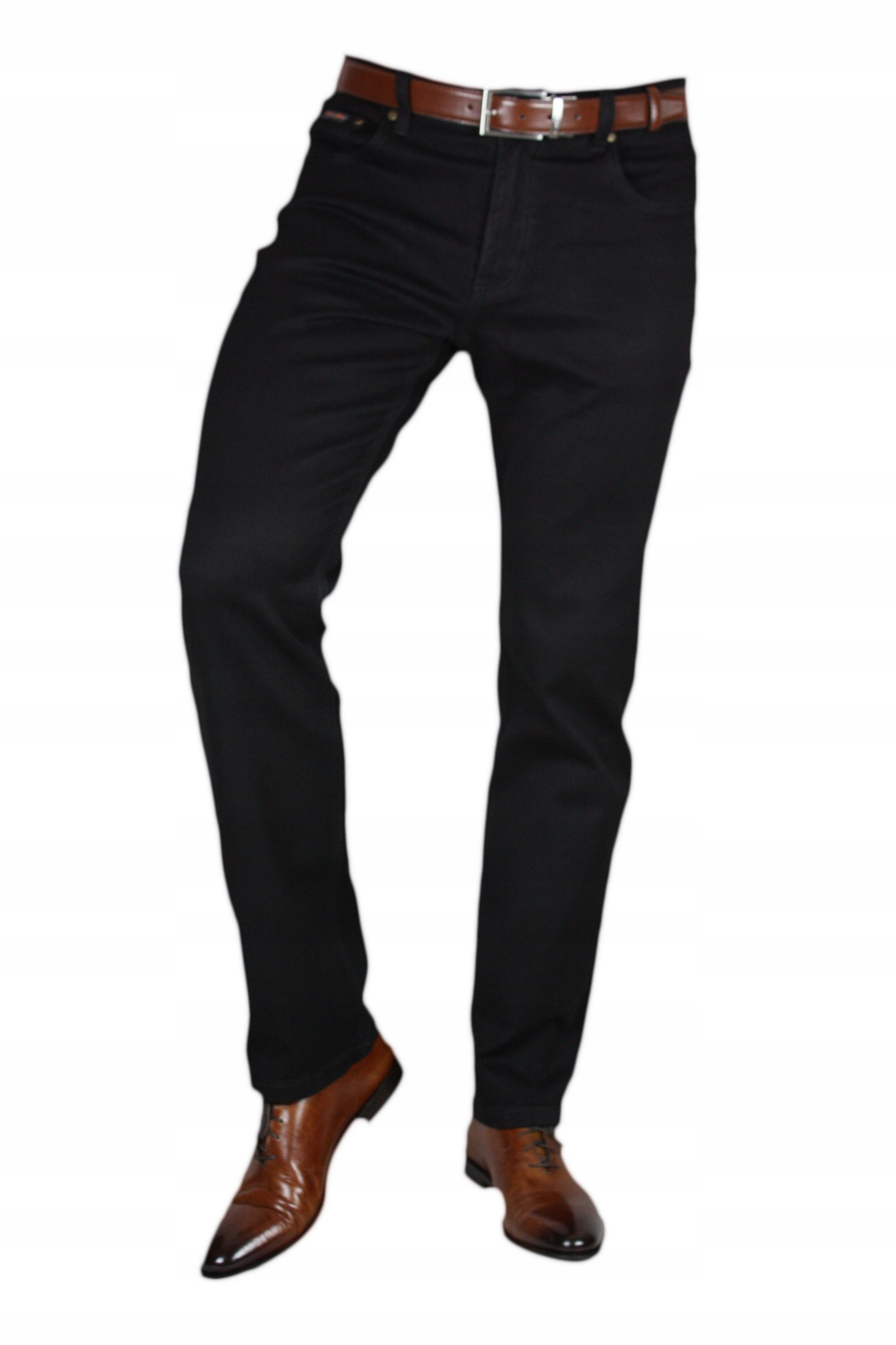 SPODNIE MĘSKIE SAVIL - CZARNE W35 L32 PAS 90-92