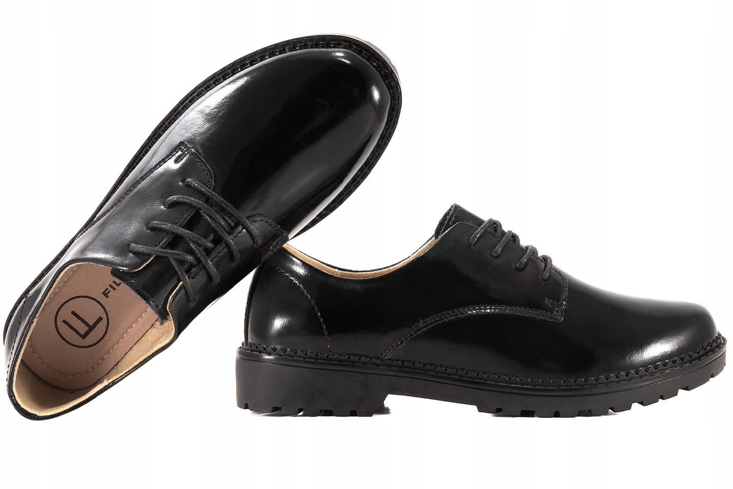 Filippo DP6431 Dámské Lakované Kožené Polobotky 40 Černá