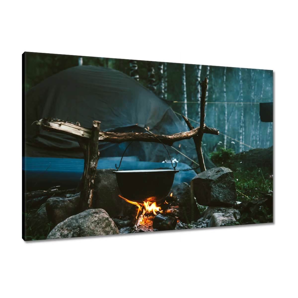 Obrazy 90x60 Tábor noc les oheň
