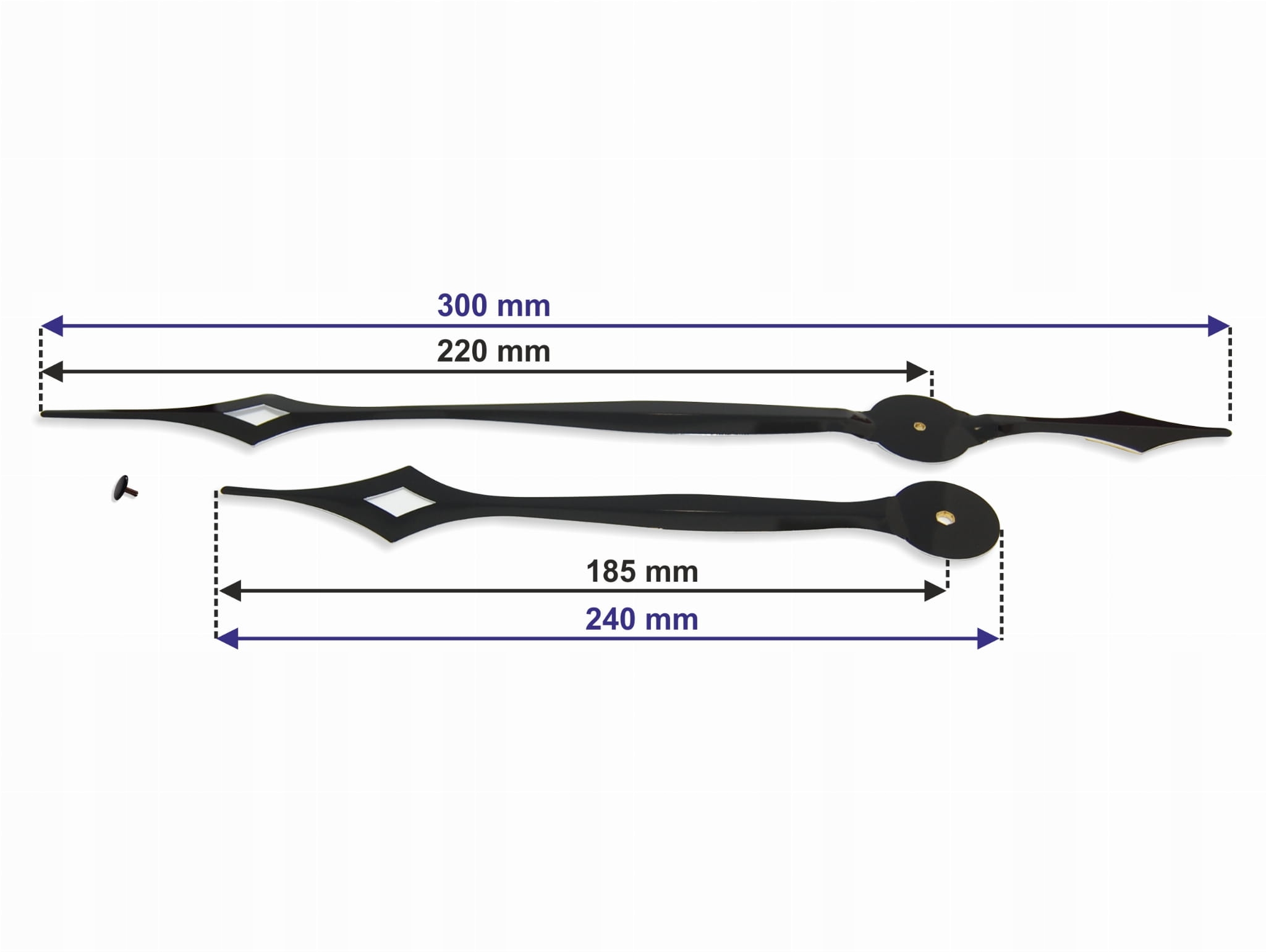 WSKAZÓWKI czarne do zegara ściennego 60 cm Marka FLEXISTYLE