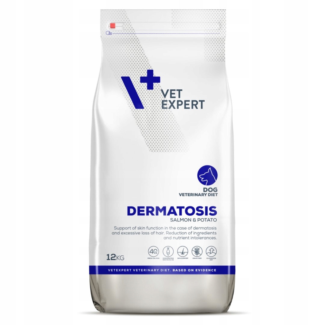 Levně Vet Expert Dermatóza Suché Krmivo pro psa s lososem 12 kg