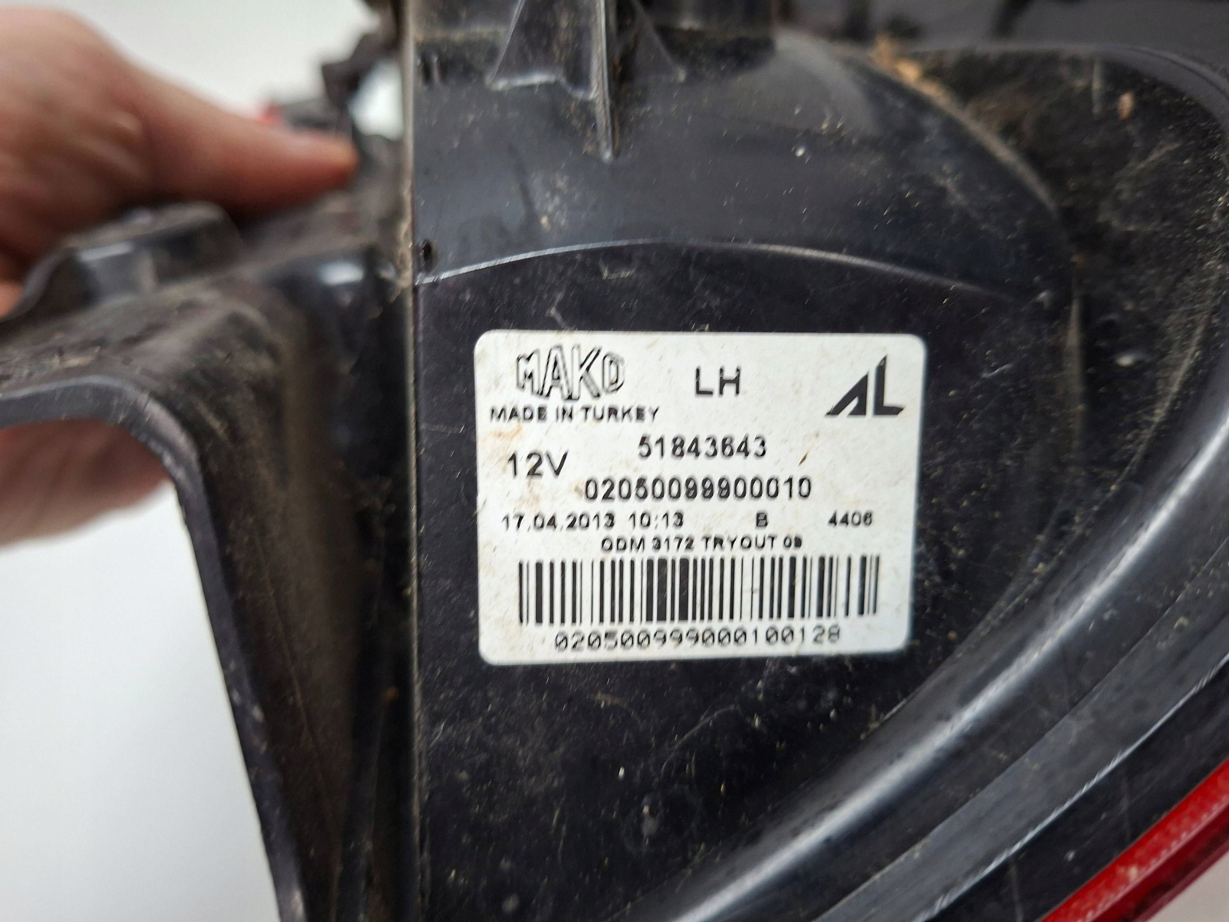 light rear left 51843643 FIAT PANDA III 2012