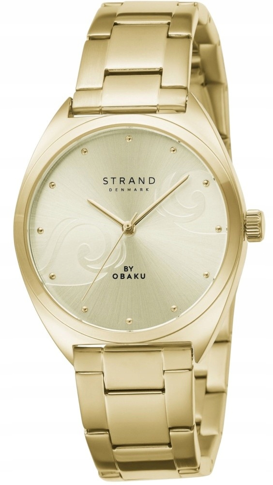 Nové originální dámské hodinky Strand by Obaku S719LXGGSG zlaté