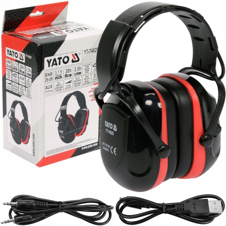 Nauszniki przeciwhałasowe elektroniczne aktywne Yato YT-74625