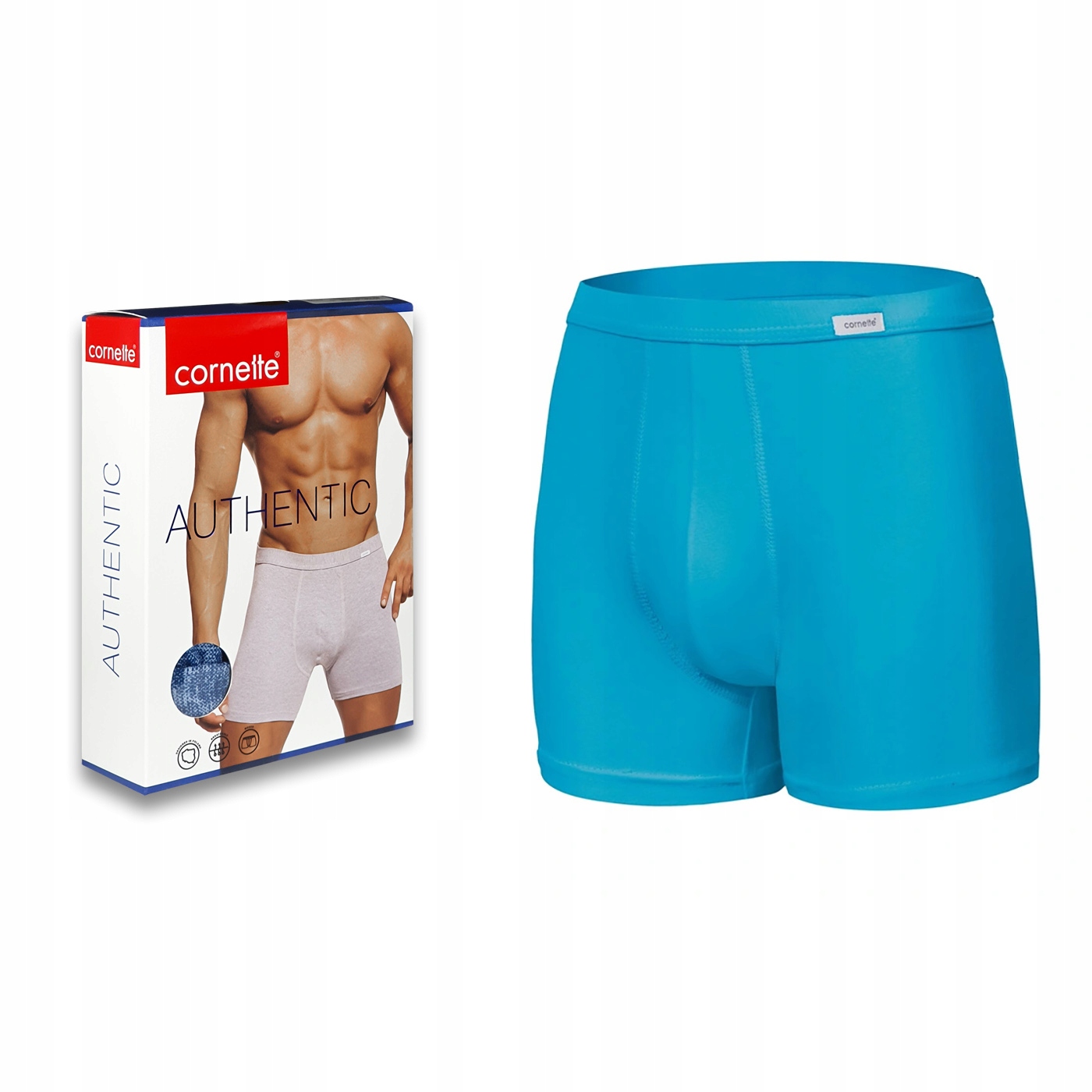 

Bokserki Cornette Authentic Boxer turkus M