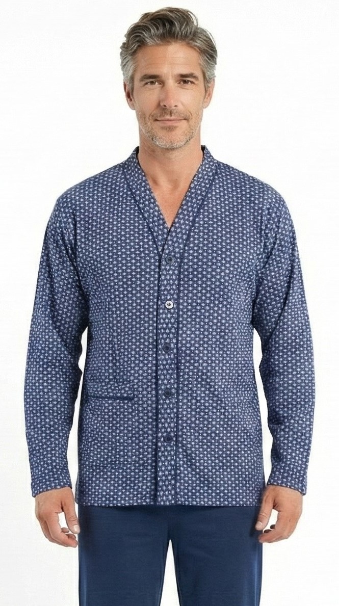 PIŻAMA męska ROZPINANA guziki 4XL