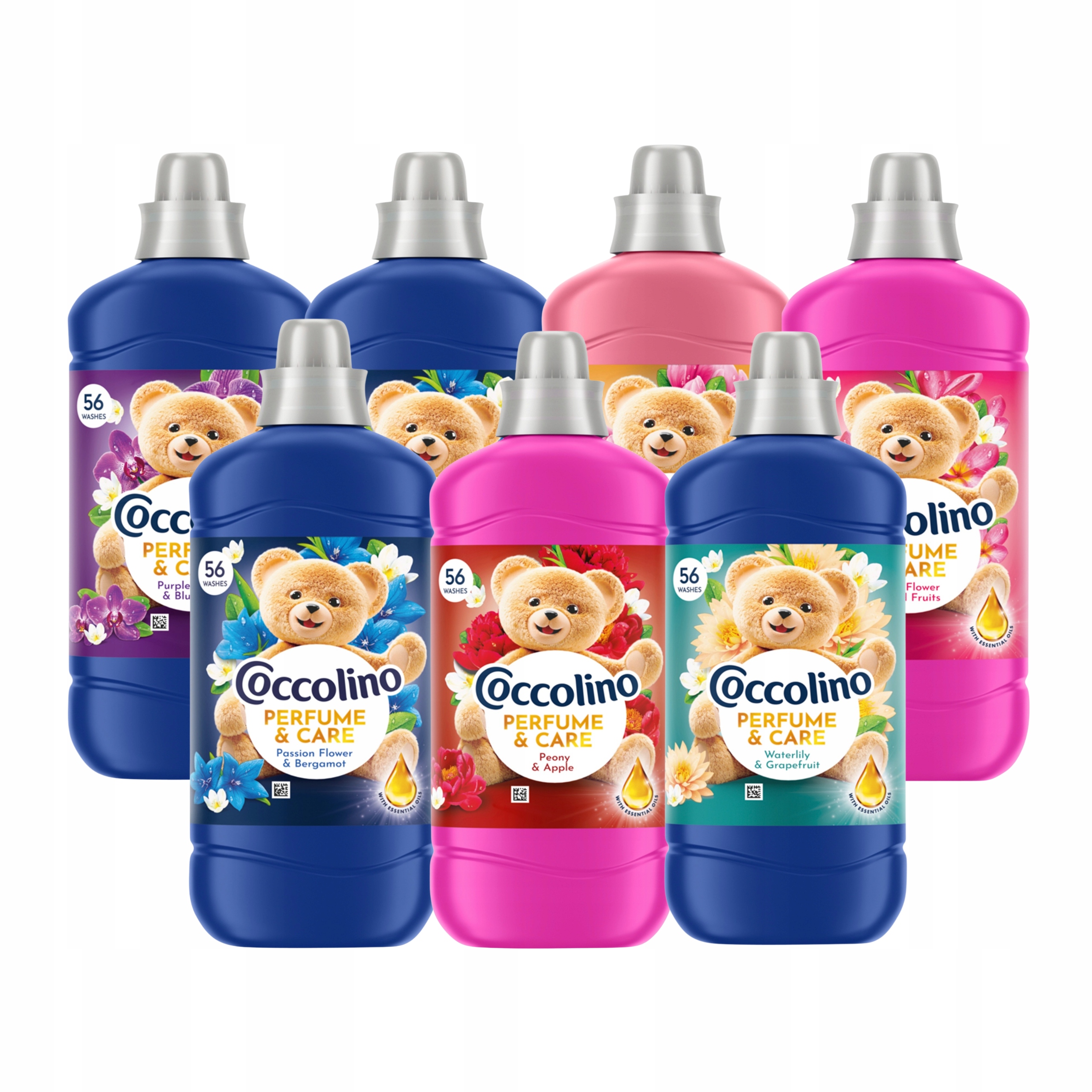 Coccolino Perfume&Care płyn 1288 ml 392 prania MIX 7 sztuk