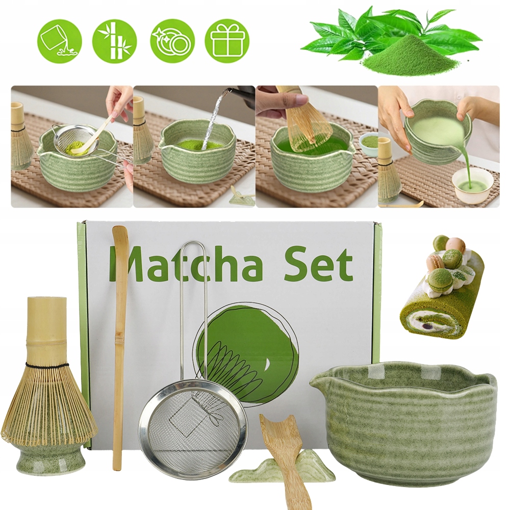 7 Szt. Zestaw Ceremonii Japońskiej Matcha, Zestaw Do Baty Matchy, Herbaty