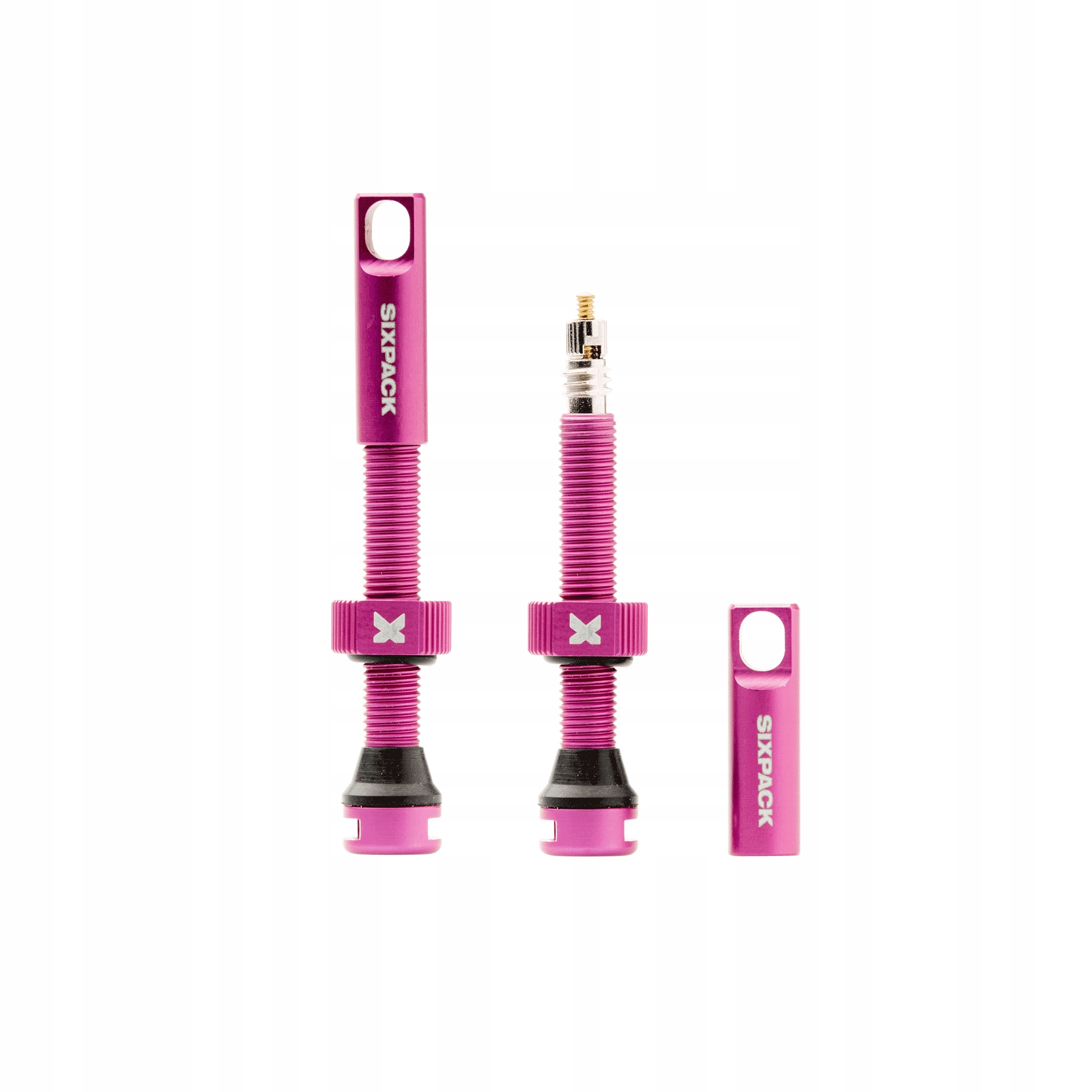 Wentyle Sixpack Tubeless Valves 44mm Pink, 44MM