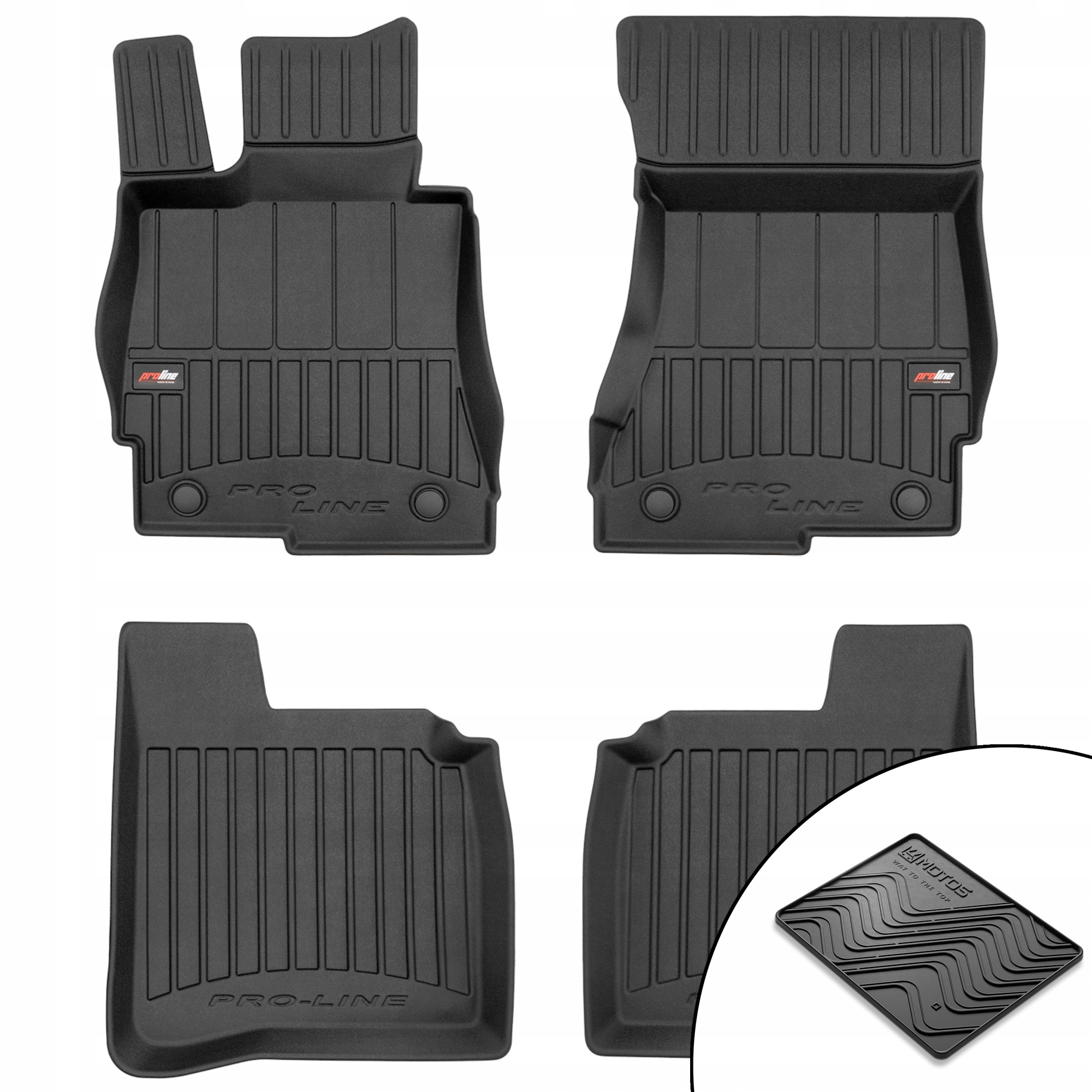 3D gumové koberce Mercedes-Benz třídy S W221 2005-2013 rohož bonus