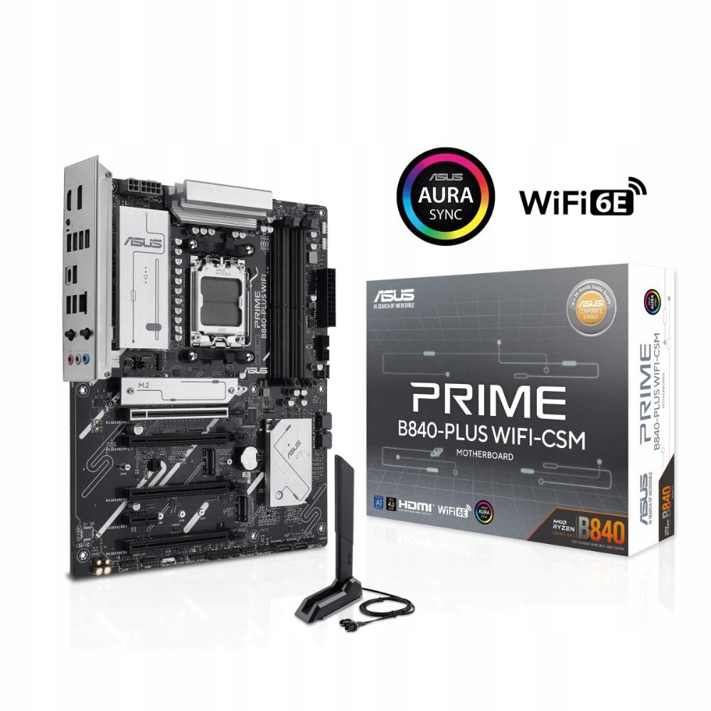 Asus Mb Sc AM5 Prime B840-PLUS Wifi, Amd B840, 4xDDR5, 1xDP, 1xHDMI, …