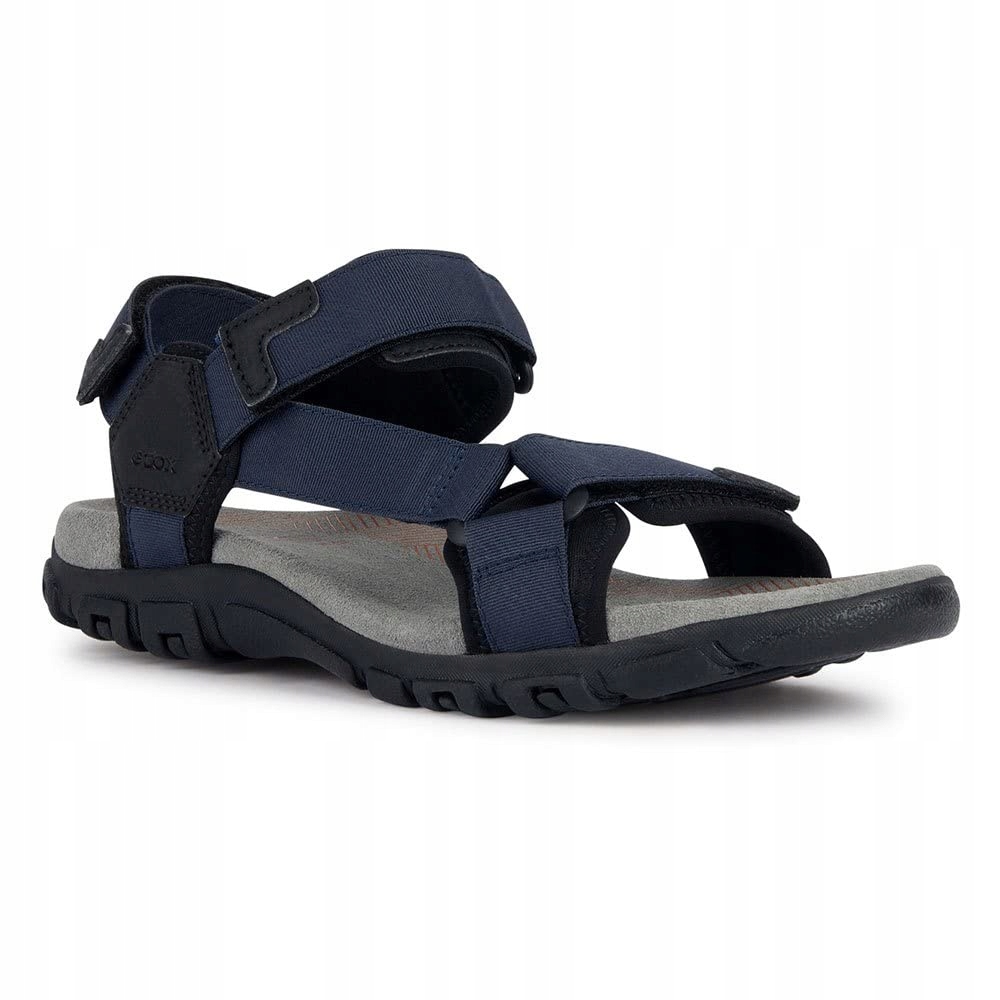 Geox Pánské Tmavě Modré Sportovní Sandály Na Suchý Zip Z Textilu 47 6KA