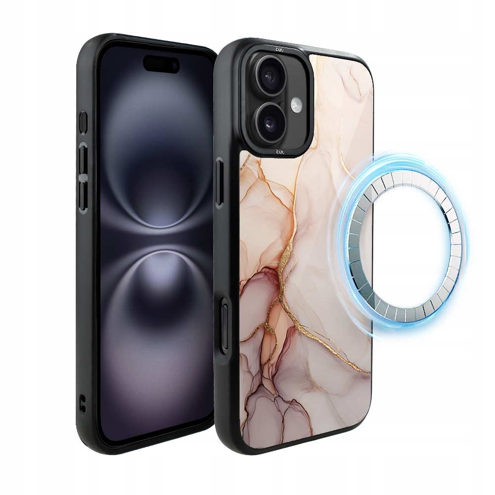 Pouzdro pro iPhone 16 Ibizu DropGuard Matt s MagSafe, růžový alabastr