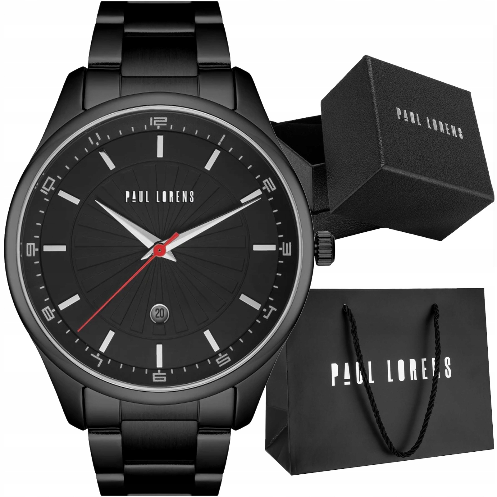 Pánské hodinky Paul Lorens 12156B2-1A5 Náramek Datumovka Box