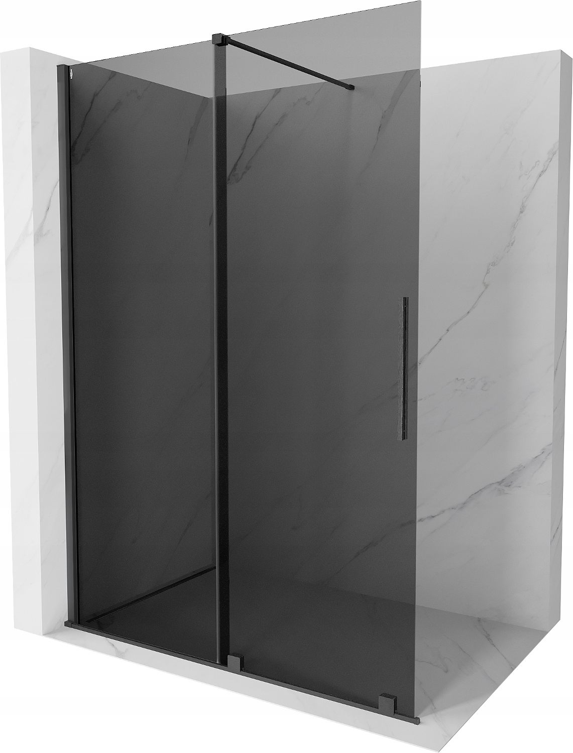 Mexen Velar Ścianka Prysznicowa Rozsuwana Walkin 140X200 CM Grafit Gun Gray
