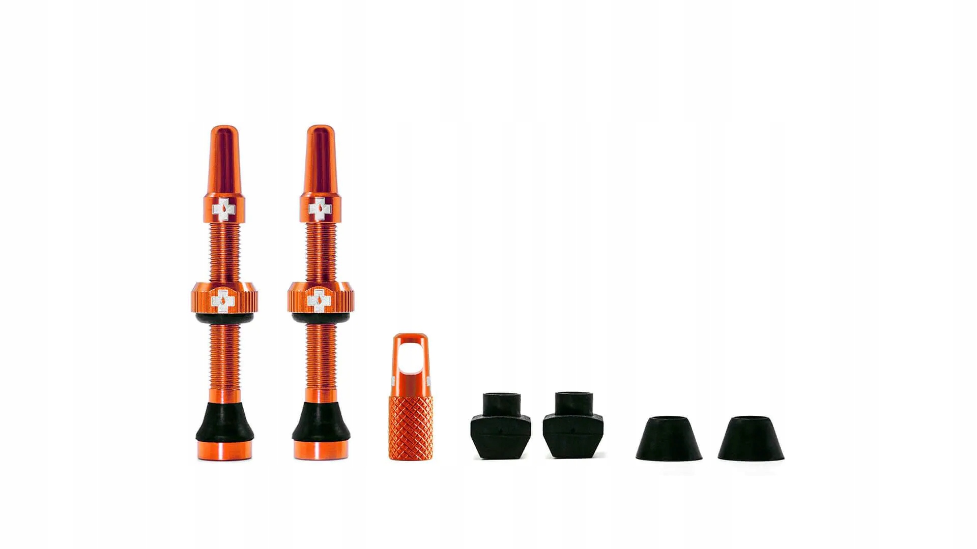 Wentyle Muc-Off All-New Tubeless Valves 44 mm pomarańczowe 2 szt.