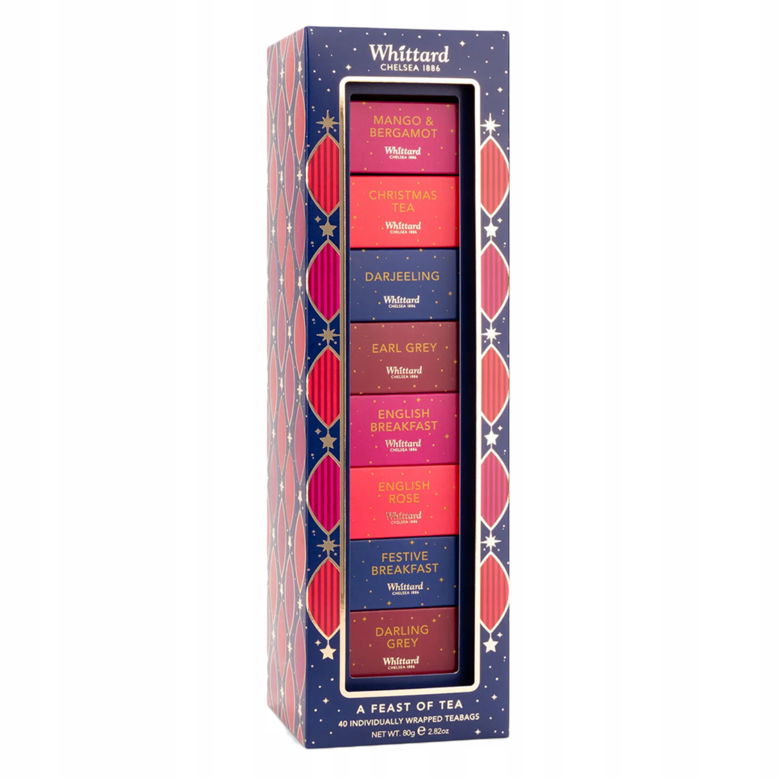 Levně Vánoční čajová sada Whittard of Chelsea A Feast of Tea, 40 ks