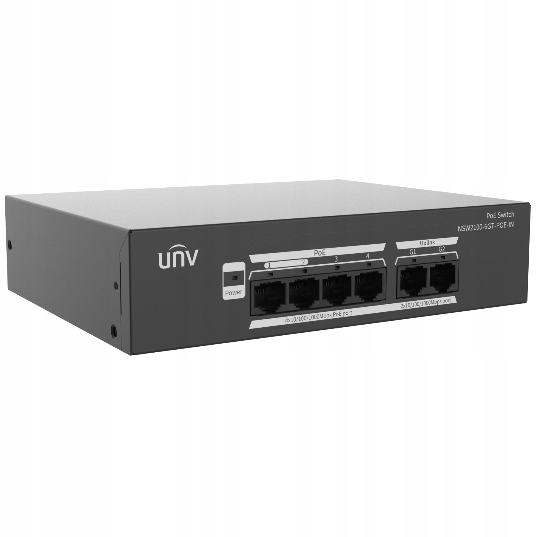 Switch Poe NSW2100-6GT-POE-IN 4-PORTOVÝ 2X Uplink Uniview