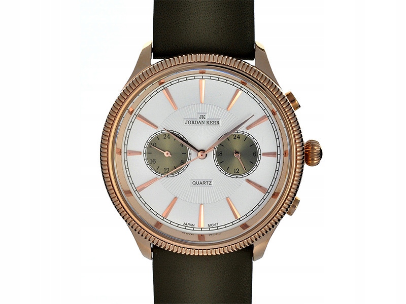 Pánské hodinky s elegantním popelavým vzorem časového pásma, kožený řemínek