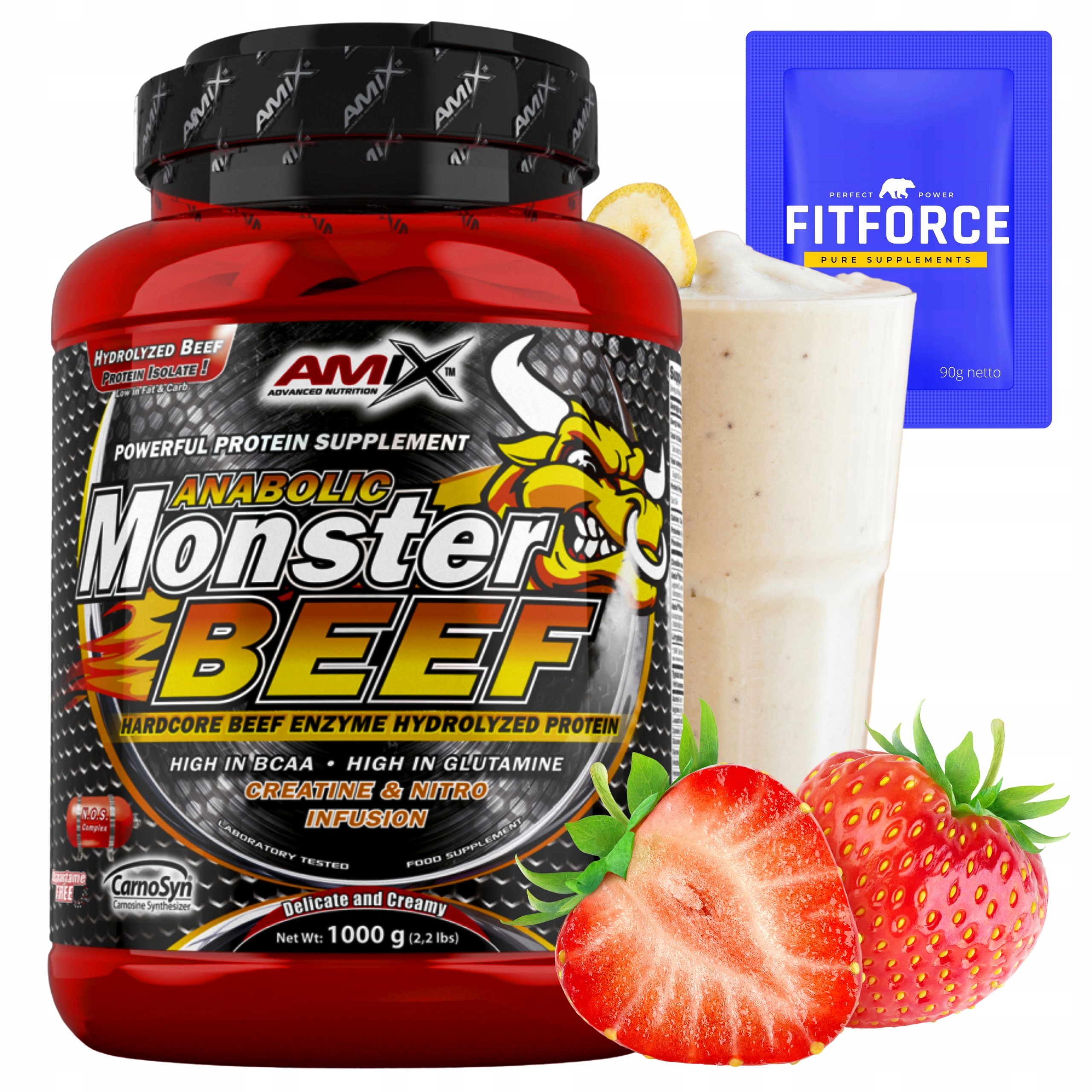 Keto protein Jahodový banán bez cukru a laktózy Hovězí Beef Protein