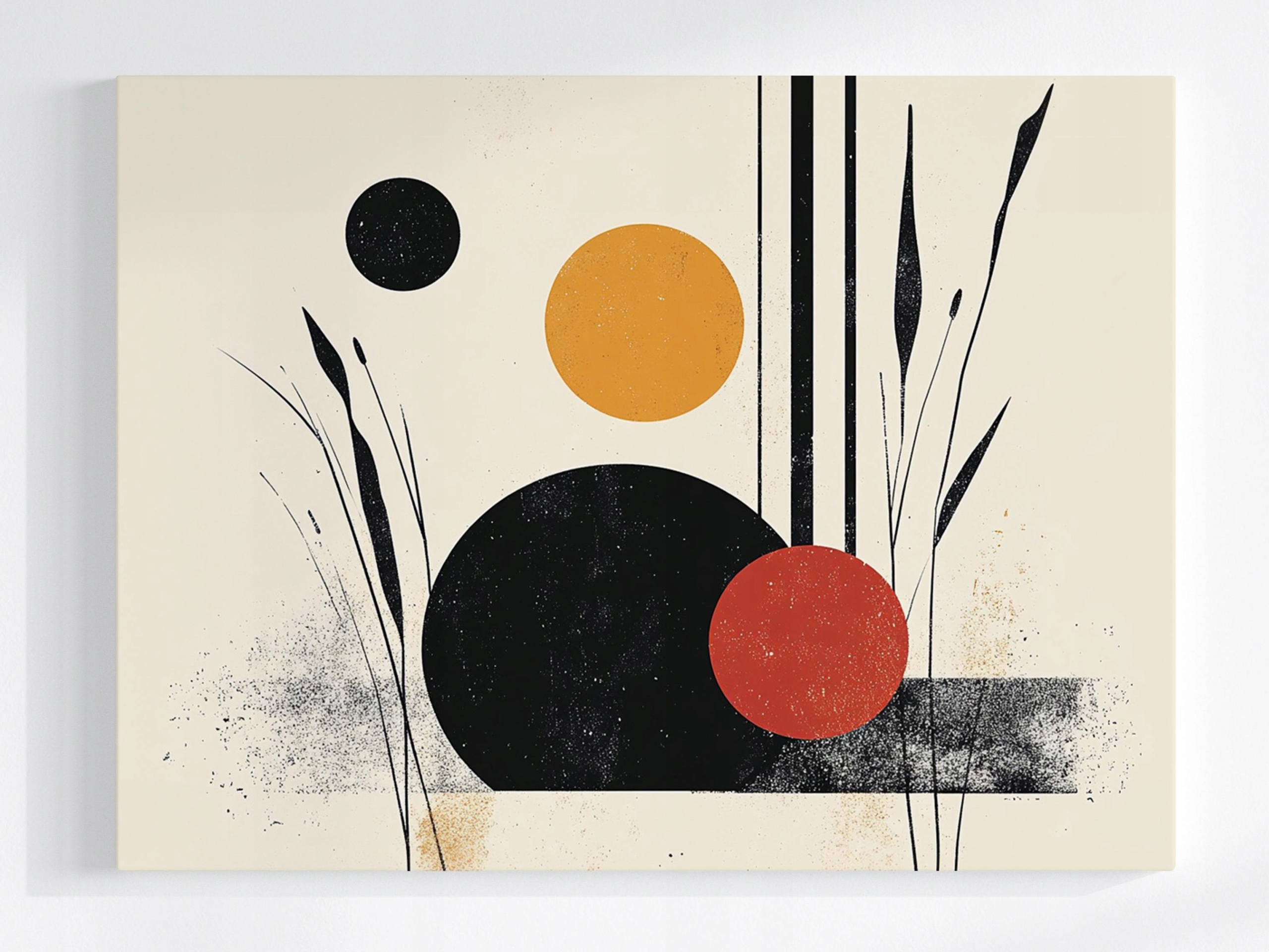 Obraz Na Plátně Canvas Grafika Geometrie Bauhaus Wabi-sabi Koło 100x75