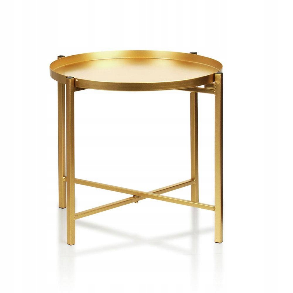 

Metalowy złoty Stolik Glamour do salonu 36cm