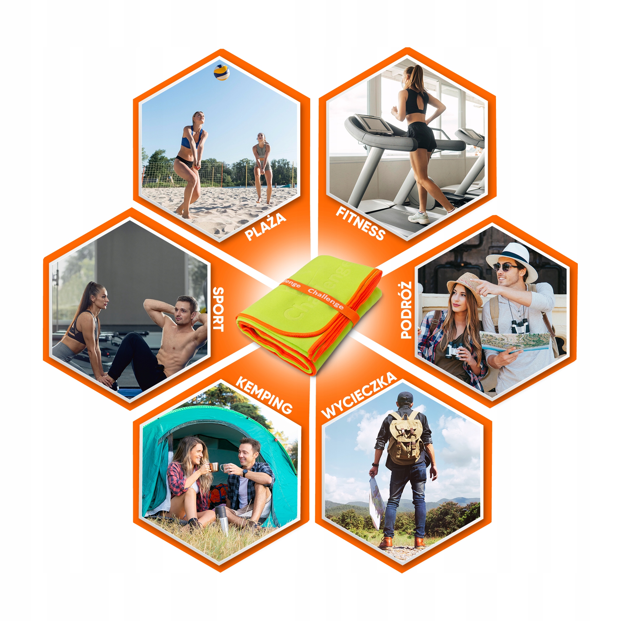 RĘCZNIK Z MIKROFIBRY 80x150 cm LIMONKA NEW Kod producenta Challenge