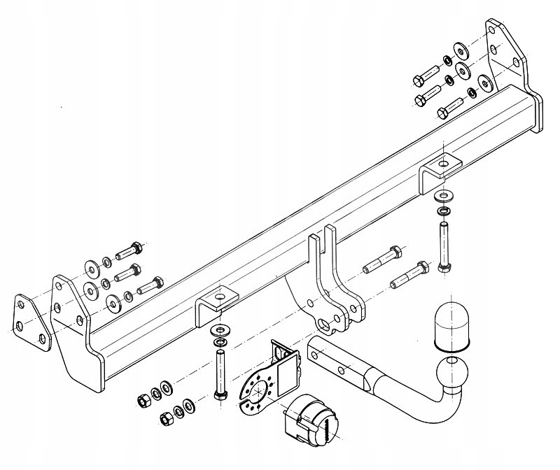 Hak holowniczy Land Rover FREELANDER I 98-03 Uciąg 2000 kg