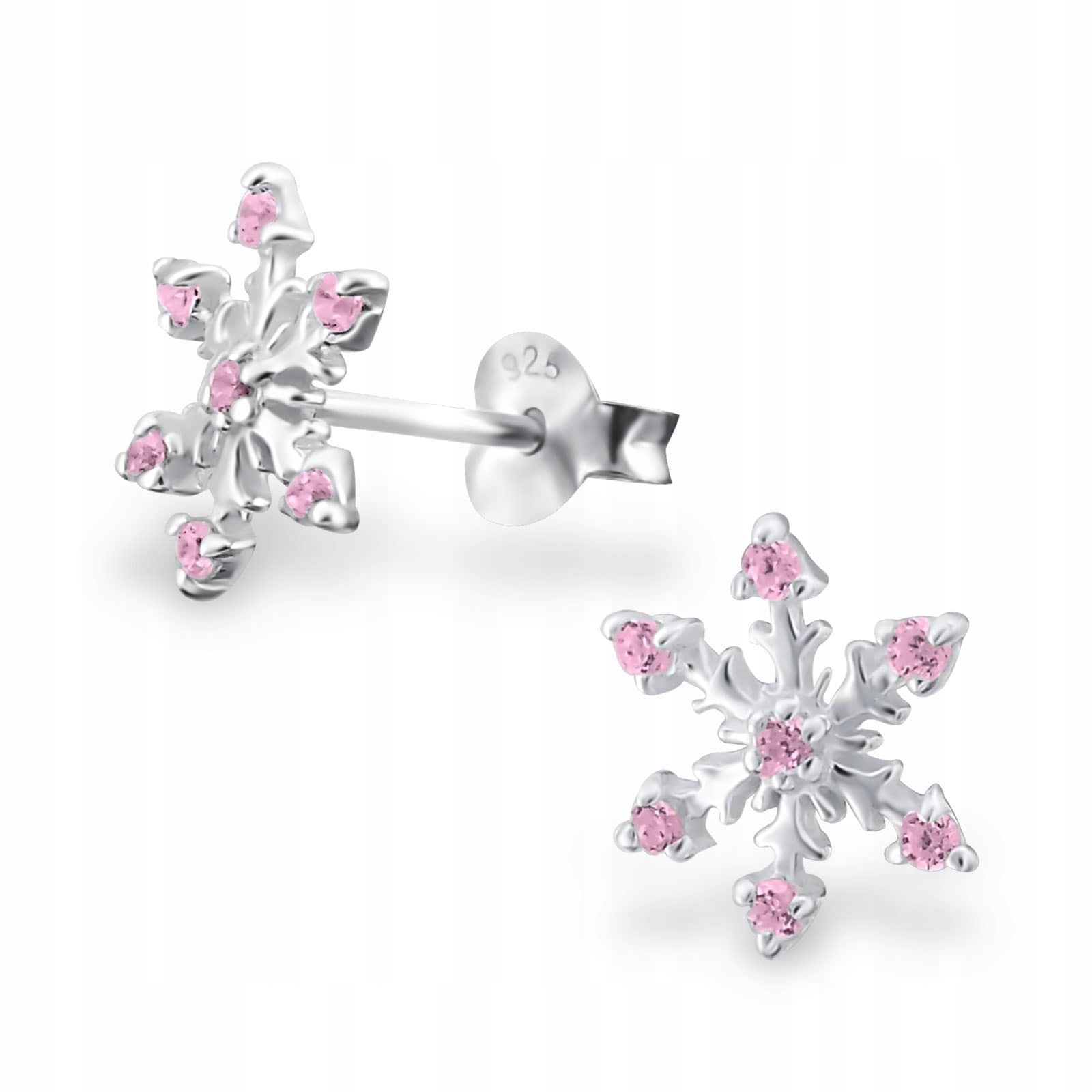 SREBRNE KOLCZYKI DLA DZIECKA DZIEWCZYNKI PŁATEK