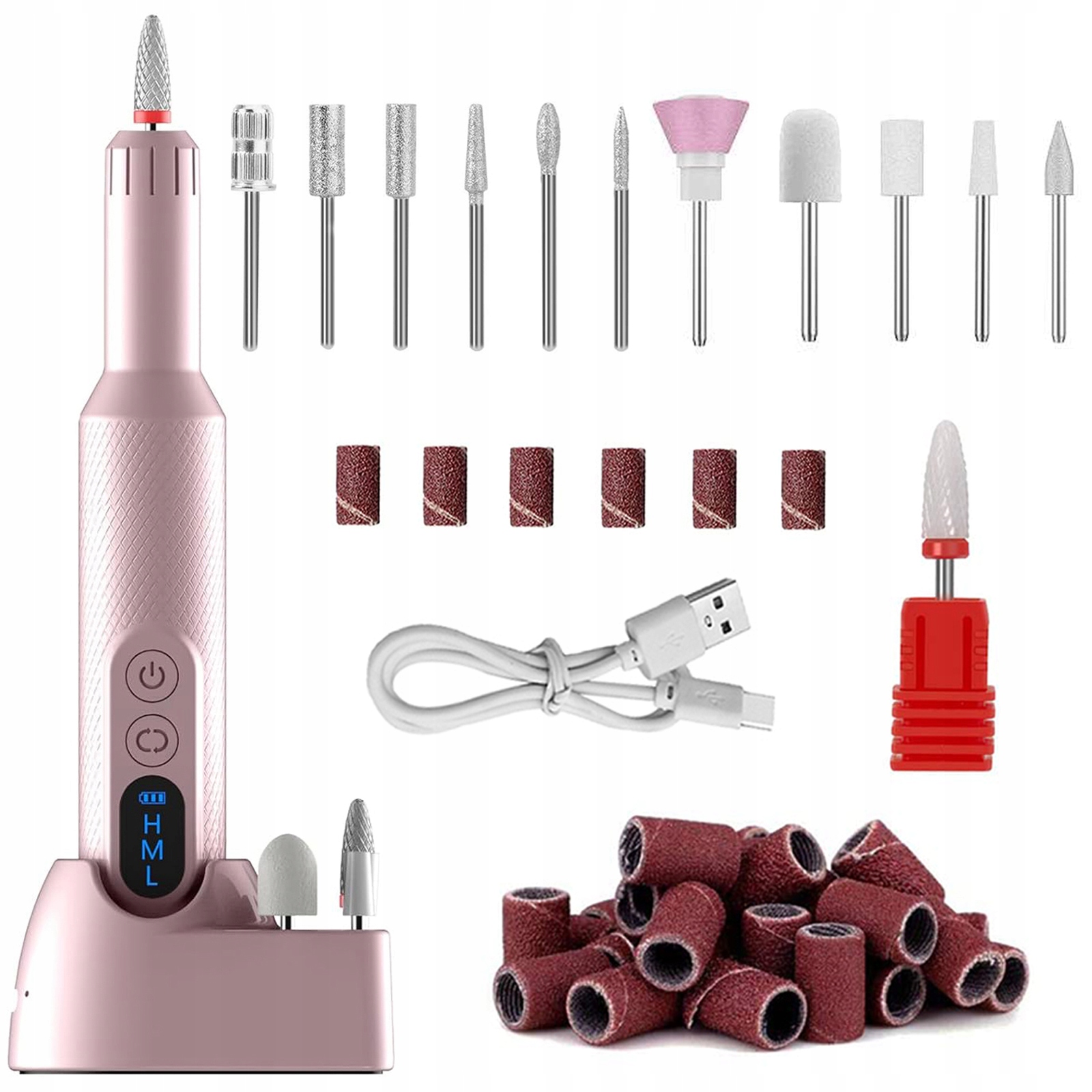 Manikúrní Sada Bruska Na Nehty Profesionální Bezdrátová 20000RPM