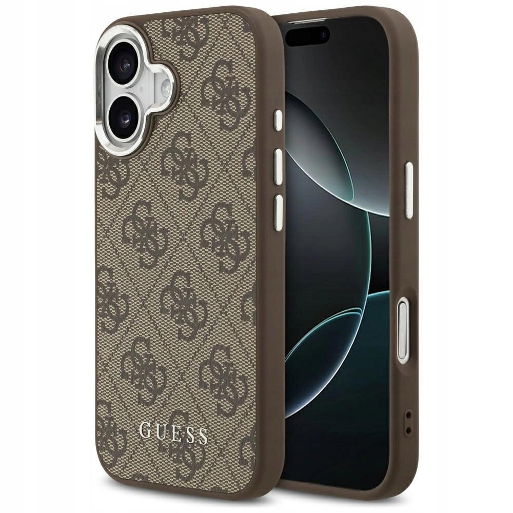 Pouzdro Guess 4G Classic Logo MagSafe na iPhone 17 hnědé
