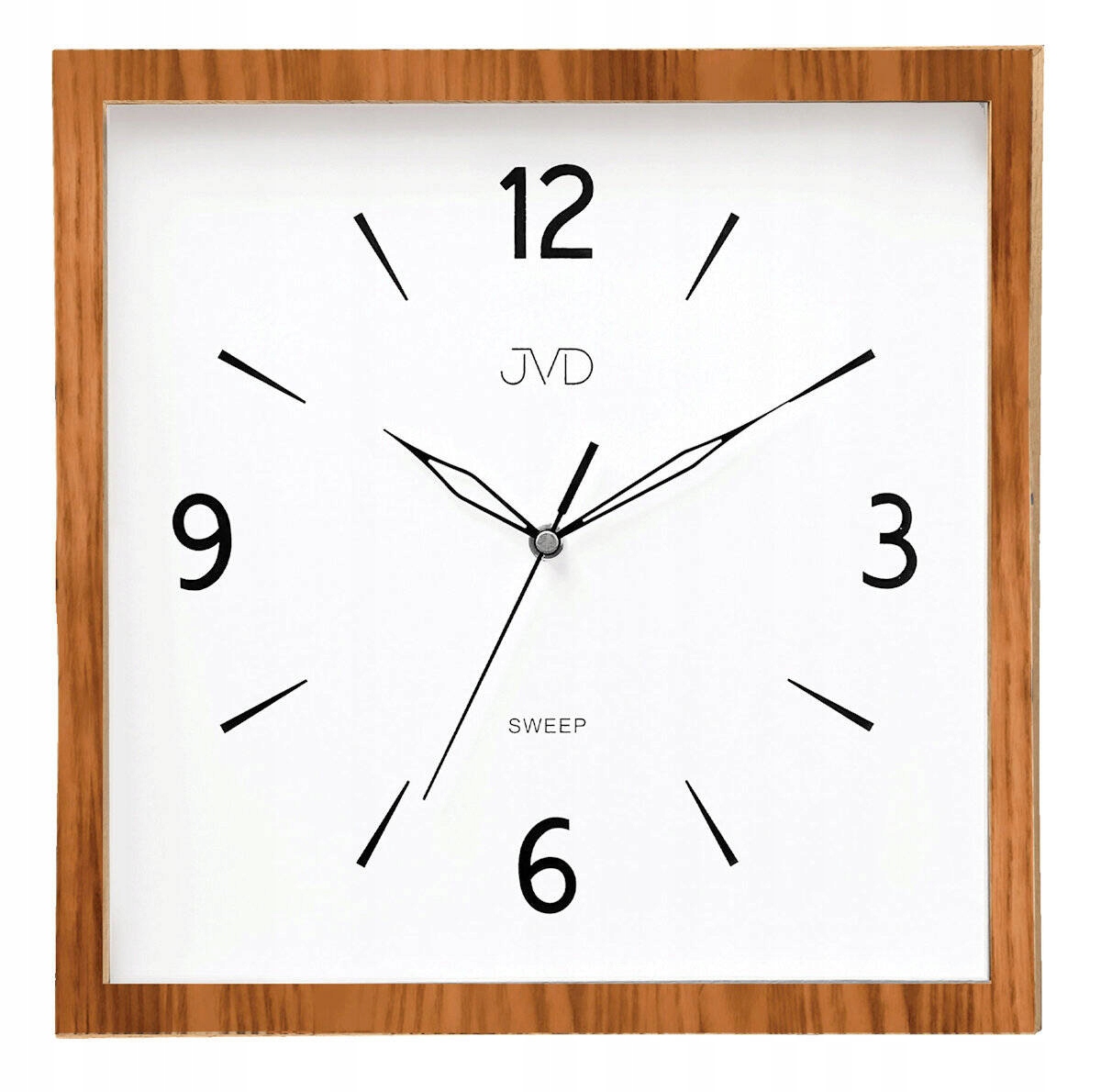Čitateľné Štvorcové Tiché Drevené Nástenné Hodiny Jvd NS24020.11 30 cm