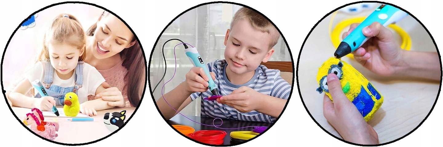 DŁUGOPIS DRUKARKA 3D SZABLONY ZESTAW XXL DLA DZIECI + FILAMENT WKŁADY 500M Stan opakowania oryginalne