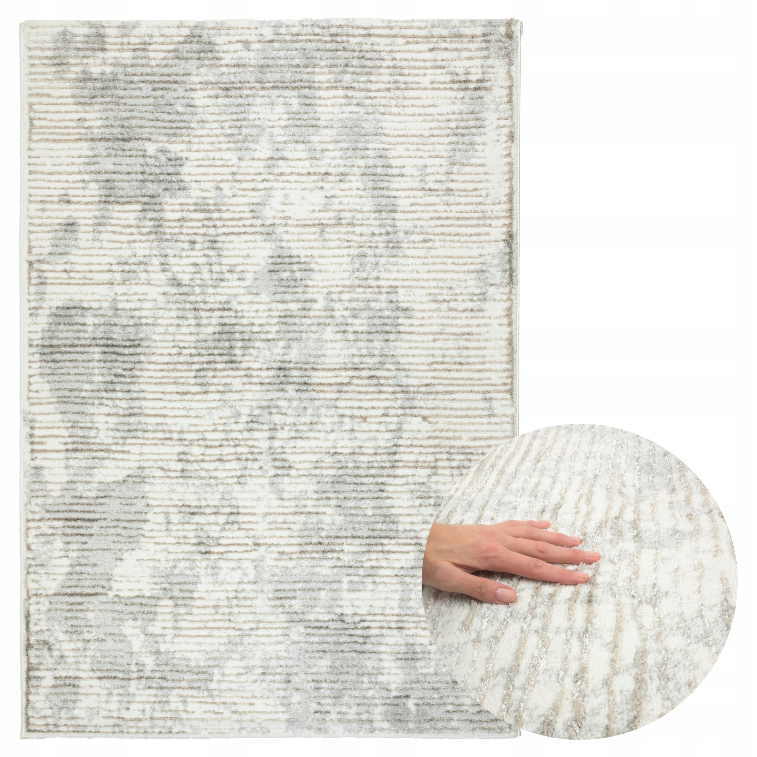 Koberec do ložnice Moderní béžový Glamour Měkký Velvet Koberec Běhoun 60x100 cm