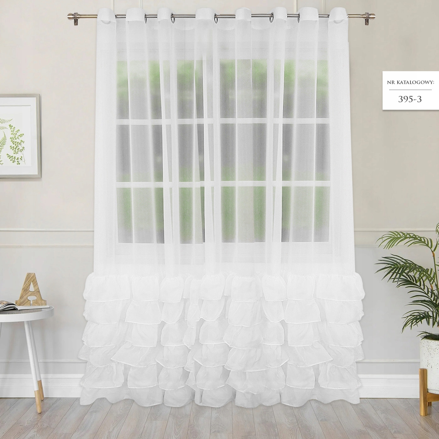 Firana klasyczna woal 300 cm x 250 EAN (GTIN) 5906363040996