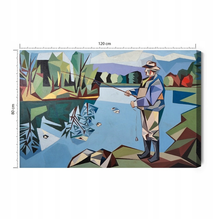 Obraz na plátně Rybář ve stylu Picasso kubismus moderní umění 120x80 cm