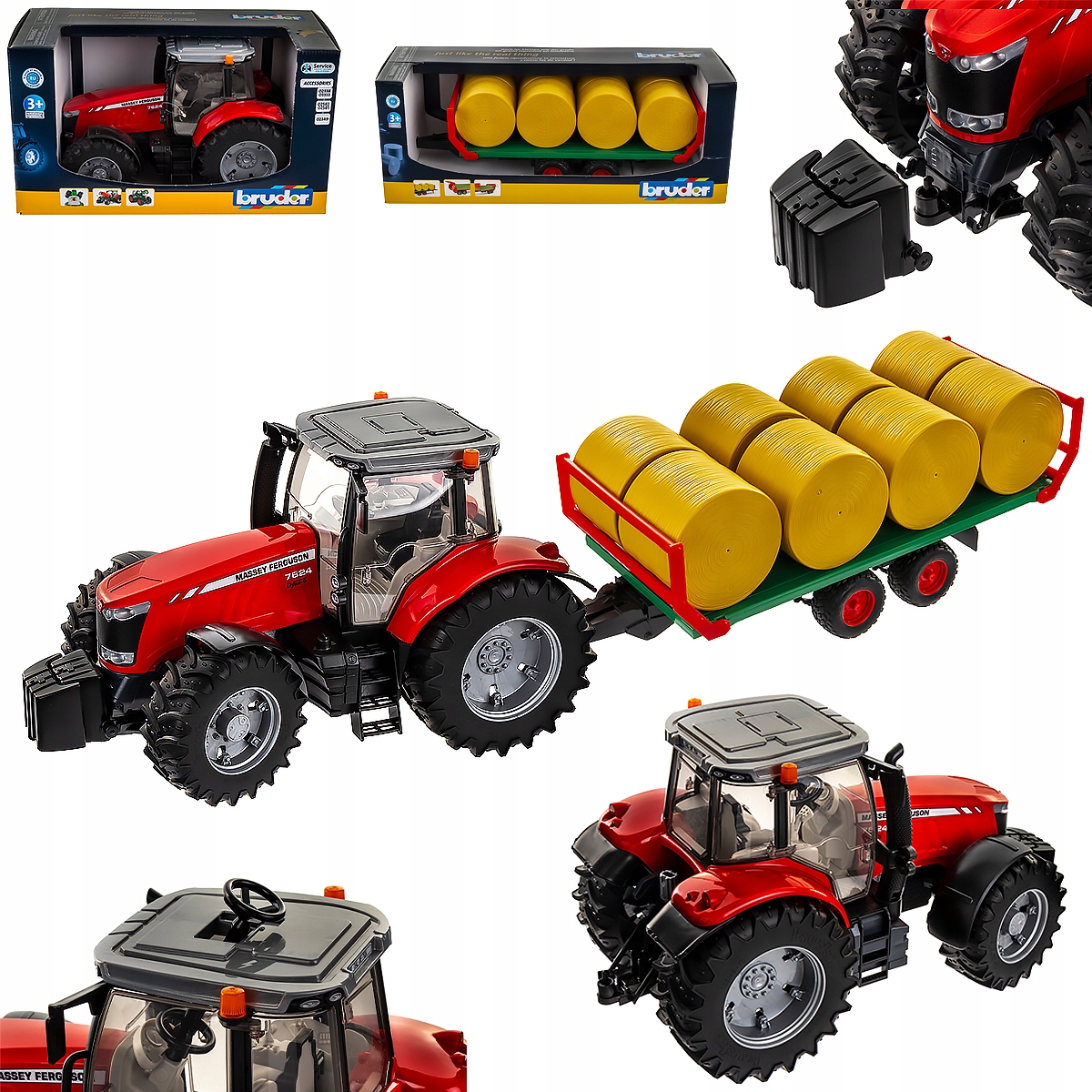 

Traktor Massey Ferguson 7624 Przyczepa Do Balotów