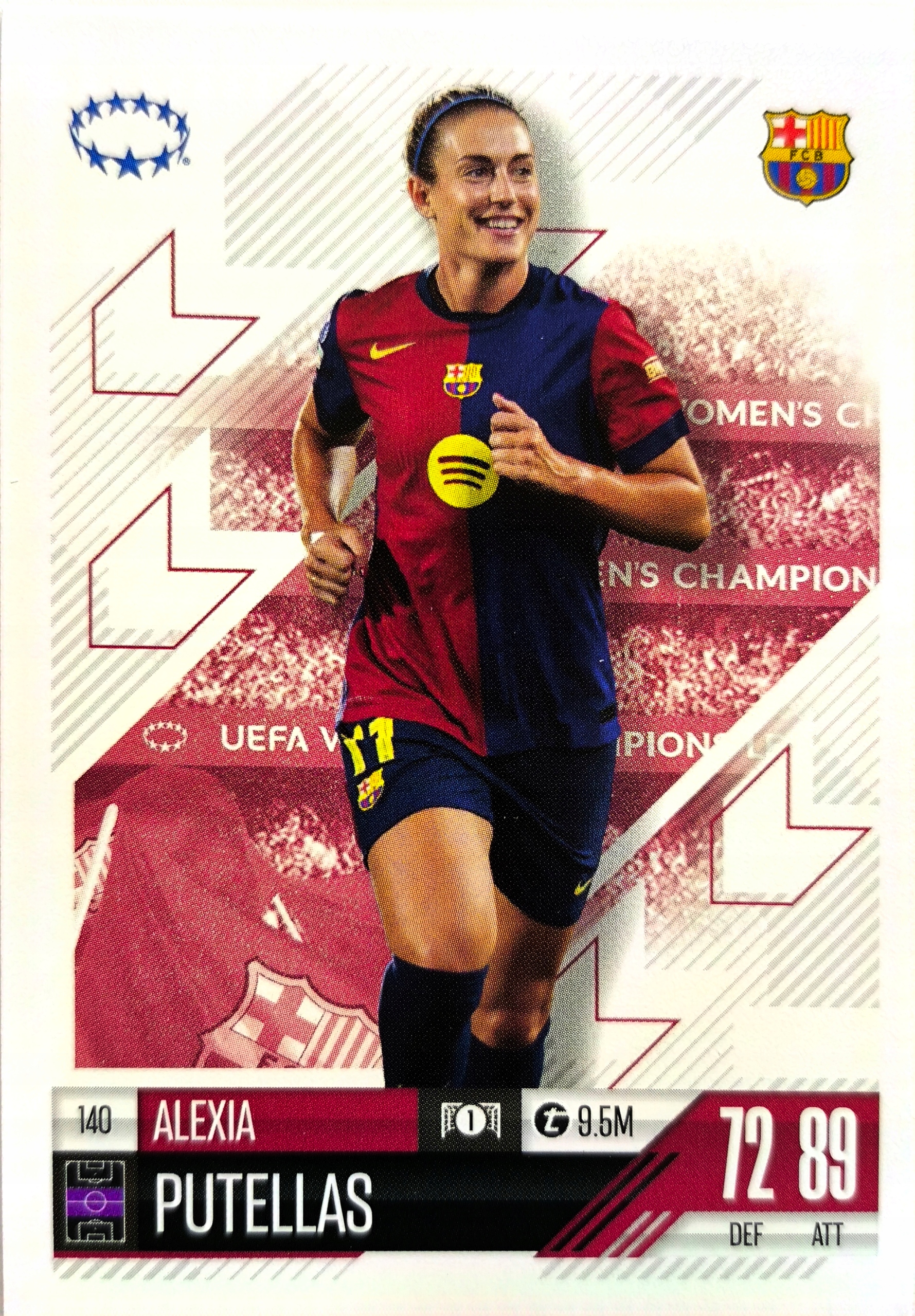 TOPPS MATCH ATTAX EXTRA 2024/25 UWCL 140 ALEXIA PUTELLAS FC