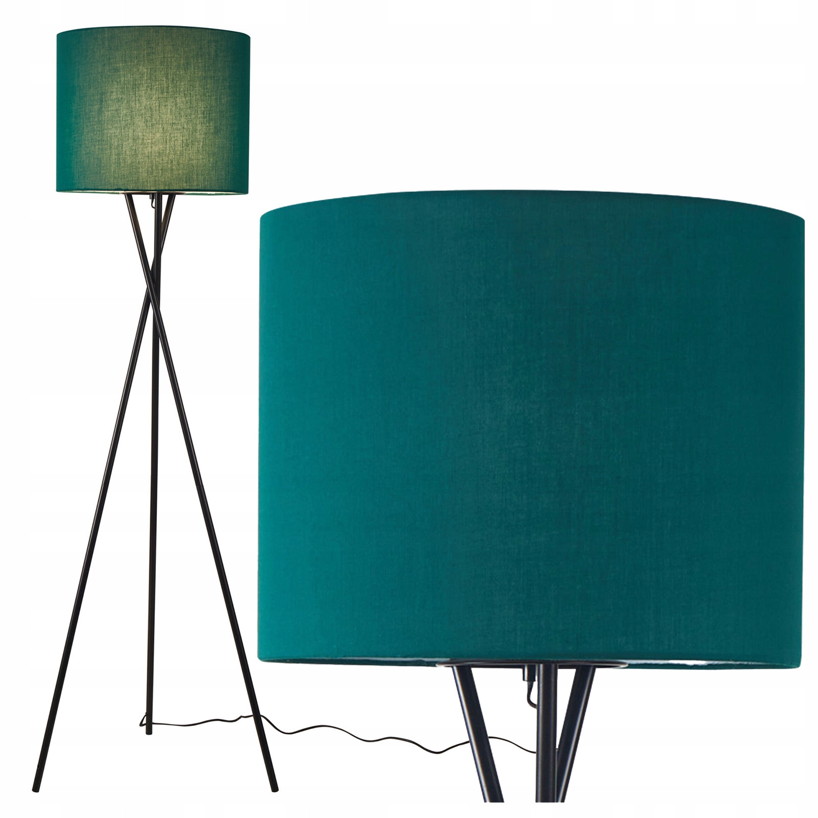 Dekoratívna podlahová lampa E27 zelená Tekla Sanico Goldlux