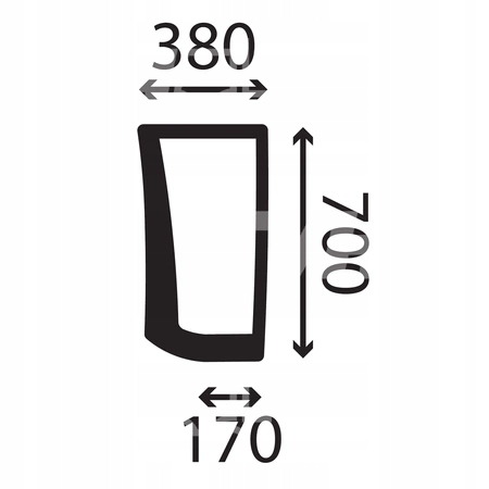 sklo New Holland T5.105 T5.115 přední spodní L