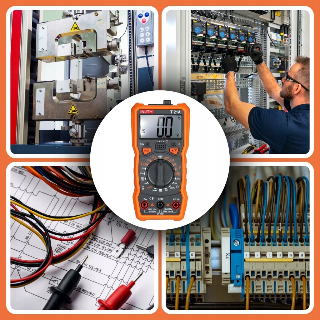 MULTIMETR CYFROWY MIERNIK PRĄDU ELEKTRYCZNY PROFESJONALNY LCD TESTER Stan opakowania oryginalne