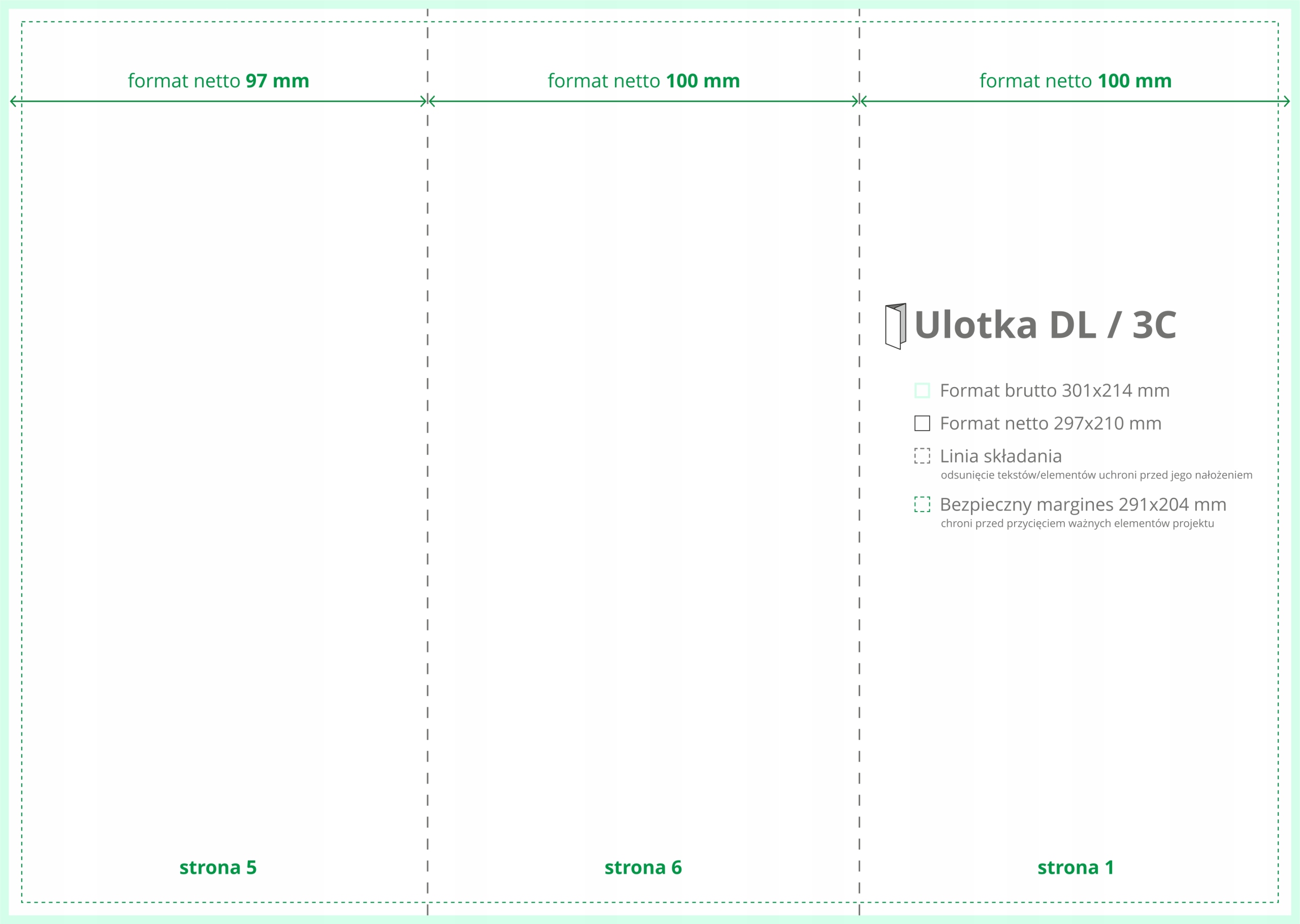 Ulotki Składane A4 do DL / A4 do A5 2000 szt. 130 g Dwie Strony PREMIUM Marka bez marki