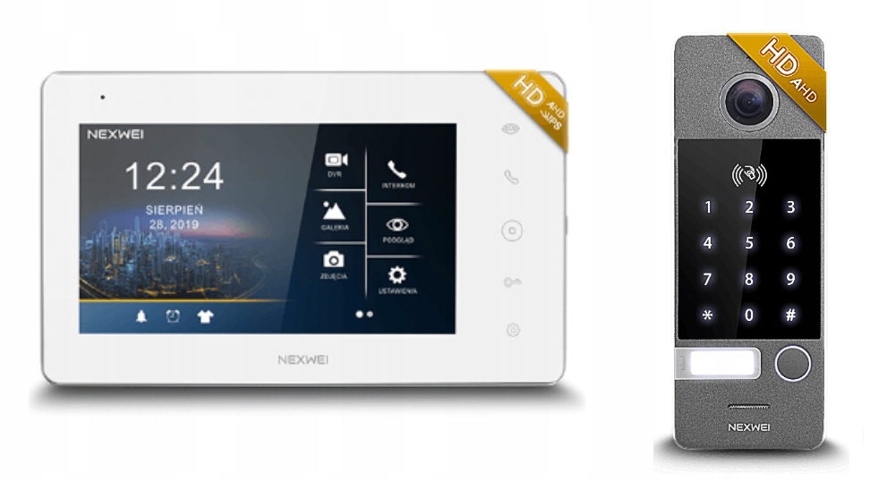 Nexwei NW-VO4KHR-G NW-VI9S-W 7'' Rfid videotelefon
