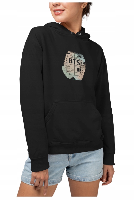 

Bts Bluza z kapturem Kpop Bangtan Boys Czarna M