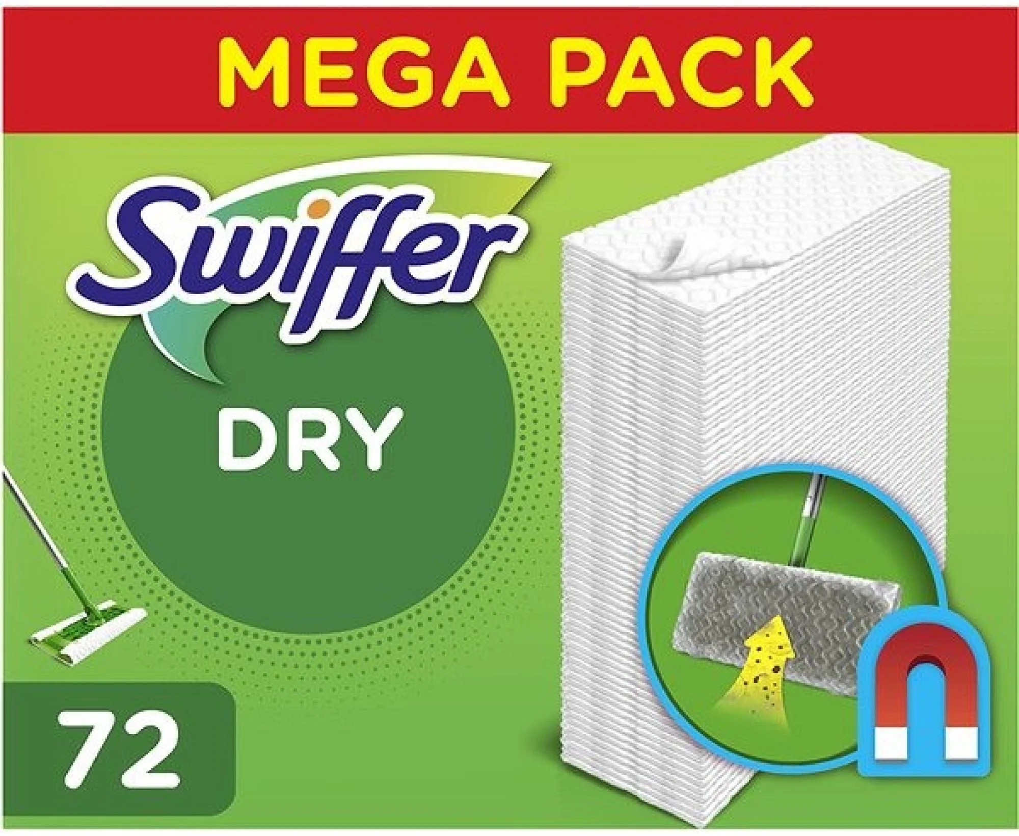 Levně Swiffer Sweeper Suché utěrky na podlahu, 72 ks