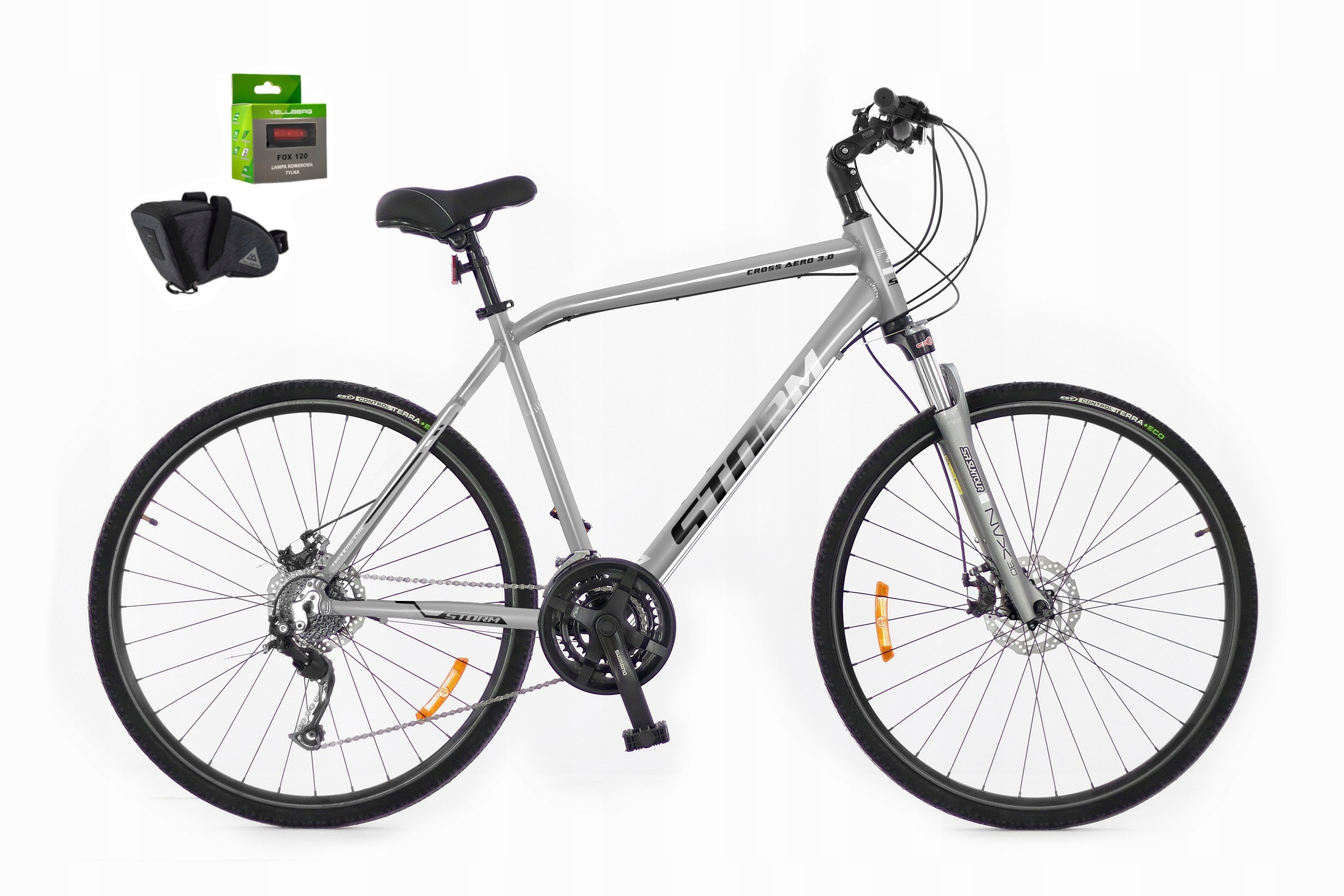 Rower 28 Storm Cross Aero 3.0 M Altus 3X8 2HT Disc 21" Srebrny
