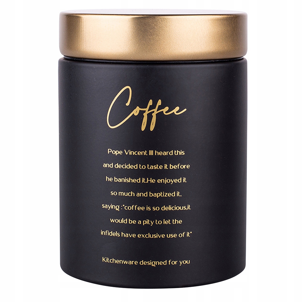 

Pojemnik Na Kawę Metalowa Puszka Z Pokrywką Coffee