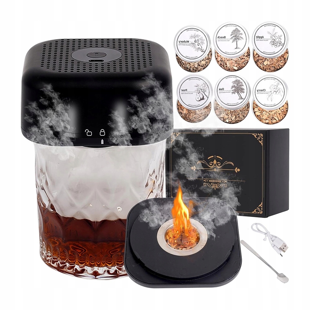 Sada Na Uzení Whisky Smoker Dárky 6 Druhů Dřeva Pro Muže